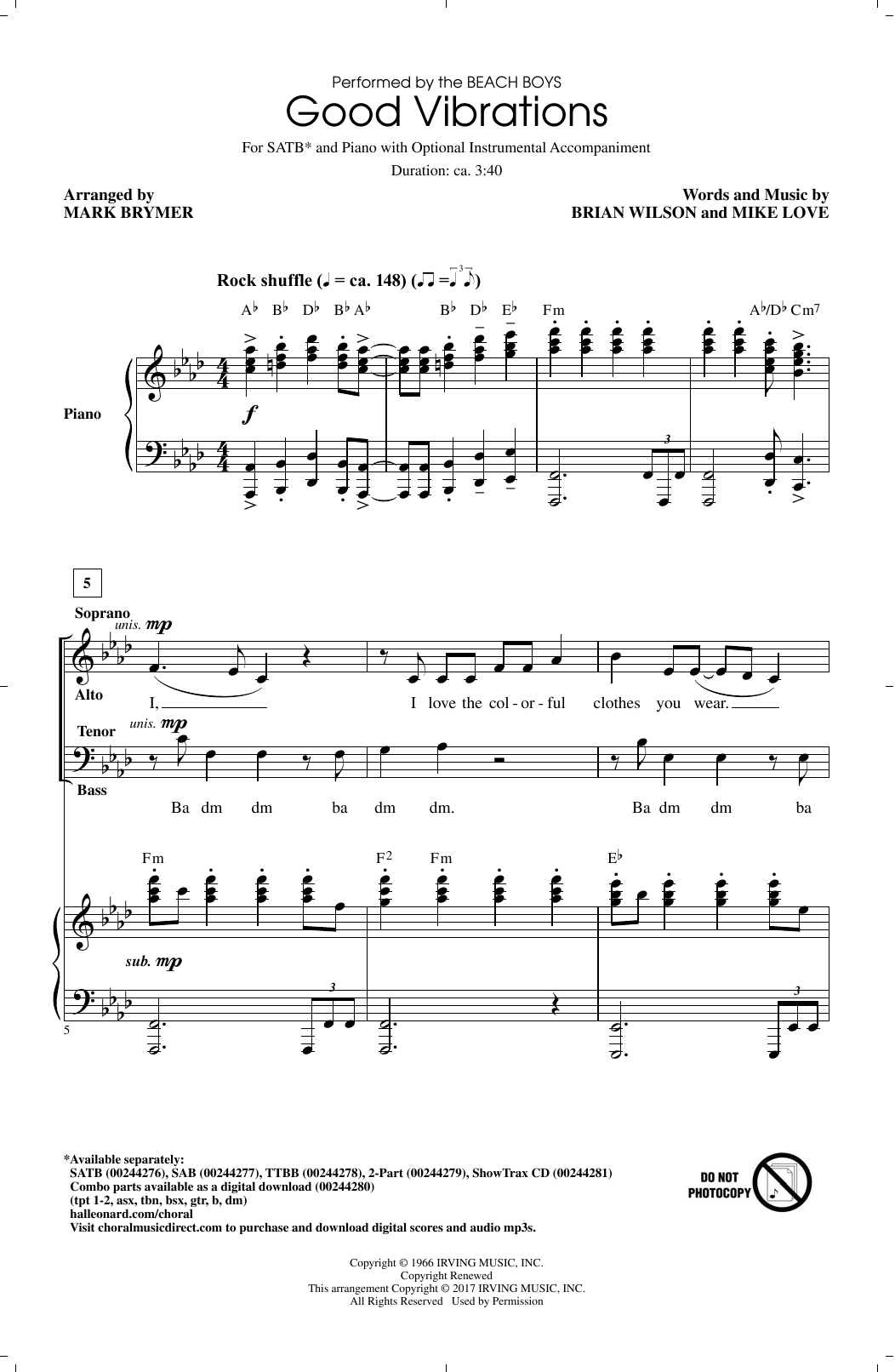 Produktgalerie: Seite 1 von 1 Good Vibrations, Mark Brymer, Chor
