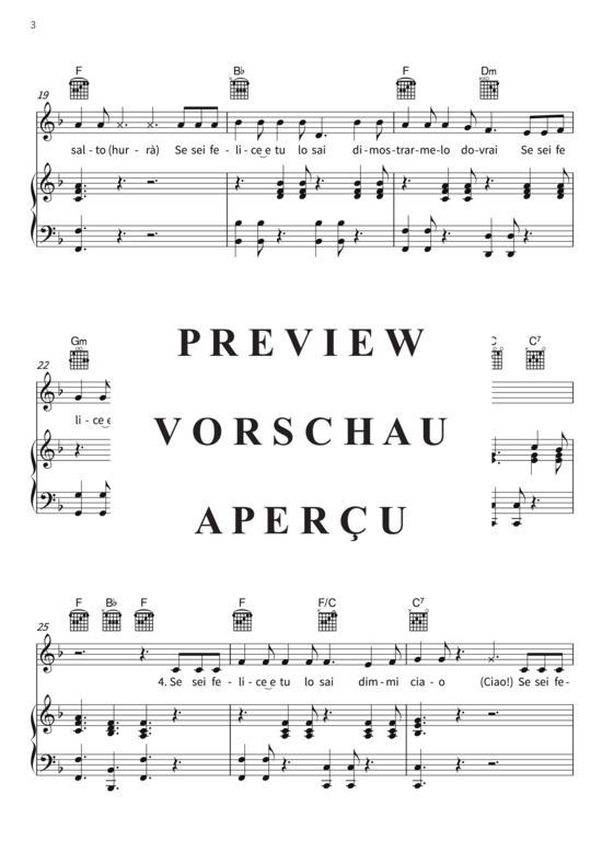 Produktgalerie: Seite 6 von 9 Se Sei Felice Tu Lo Sai, , (Gesang + Klavier, Gitarre)