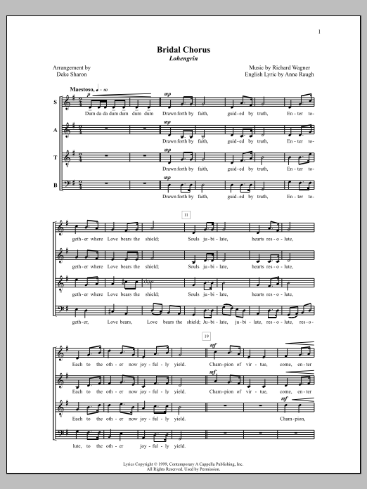 Product picture to: Bridal Chorus from "Lohengrin"