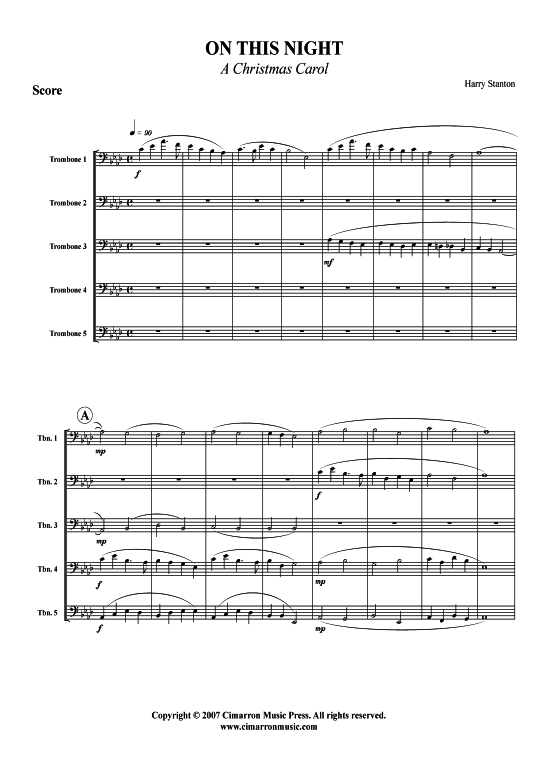 Product picture to: On This Night Harry Stanton (Weihnachtslied)