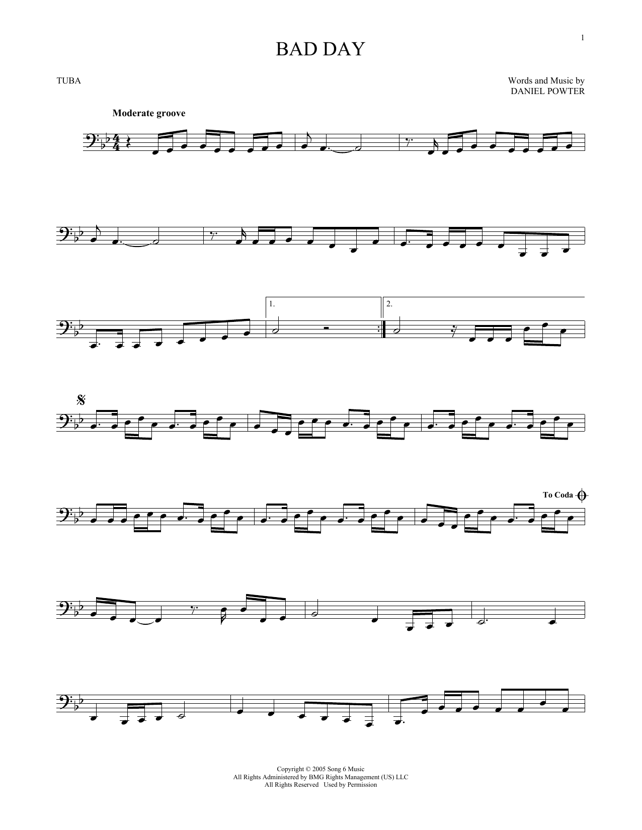 Product gallery: Page 1 of 1 Bad Day, Daniel Powter