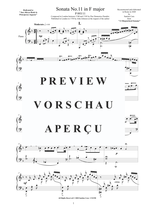Produktgalerie: Seite 2 von 9 Sonate Nr. 11 in F-Dur, , Klavier Solo