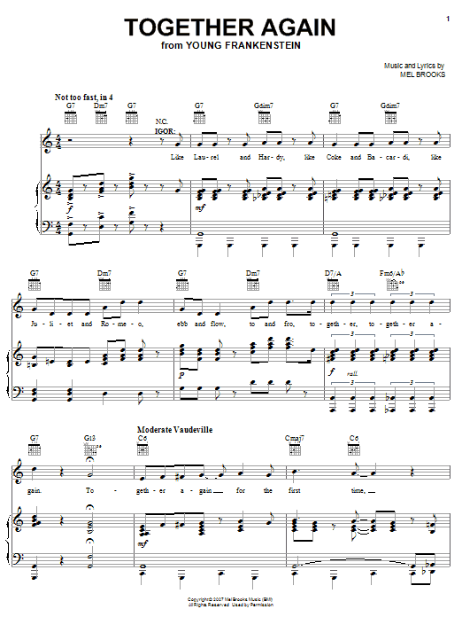 Product picture to:  Together Again - Mel Brooks