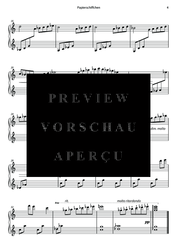 Produktgalerie: Seite 6 von 6 Papierschiffchen, , Klavier Solo