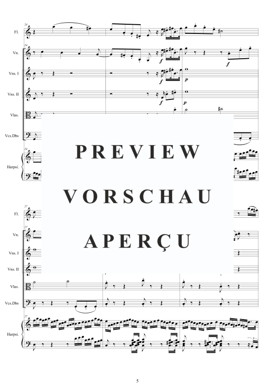Product gallery: Page 6 of 11 Concerto in A minor BWV 1044, , Mixed Ensemble Flute, Violin, Strings and Harpsichord Bc