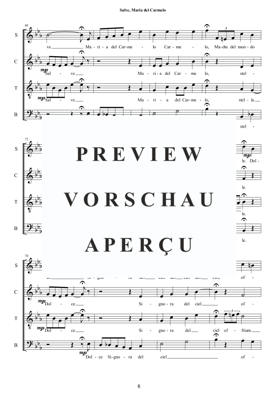 Produktgalerie: Seite 7 von 11 Salve, Maria del Carmelo - Ritus, , Gemischter Chor a capella