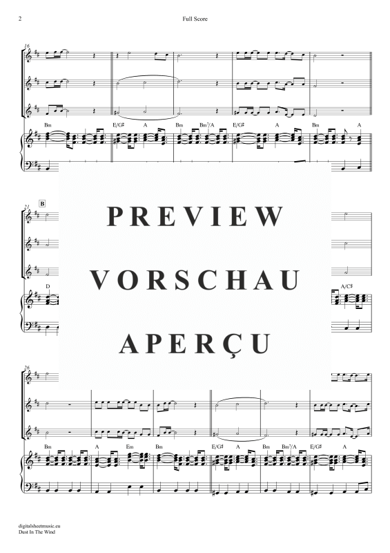 Product gallery: Page 3 of 11 Dust In The Wind, Kansas, (violin trio + piano)