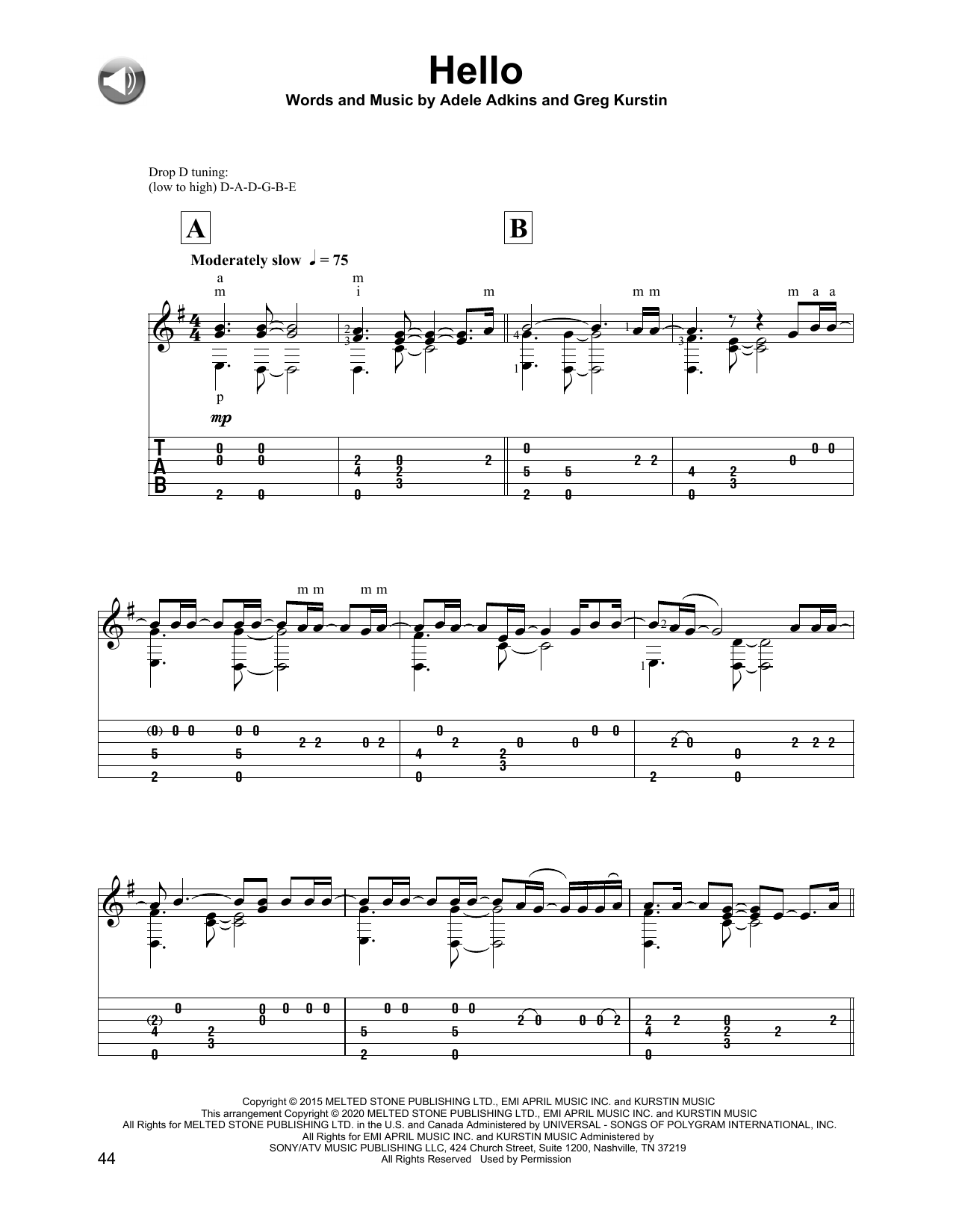 Produktgalerie: Seite 1 von 1 Hello, Adele, Gitarre