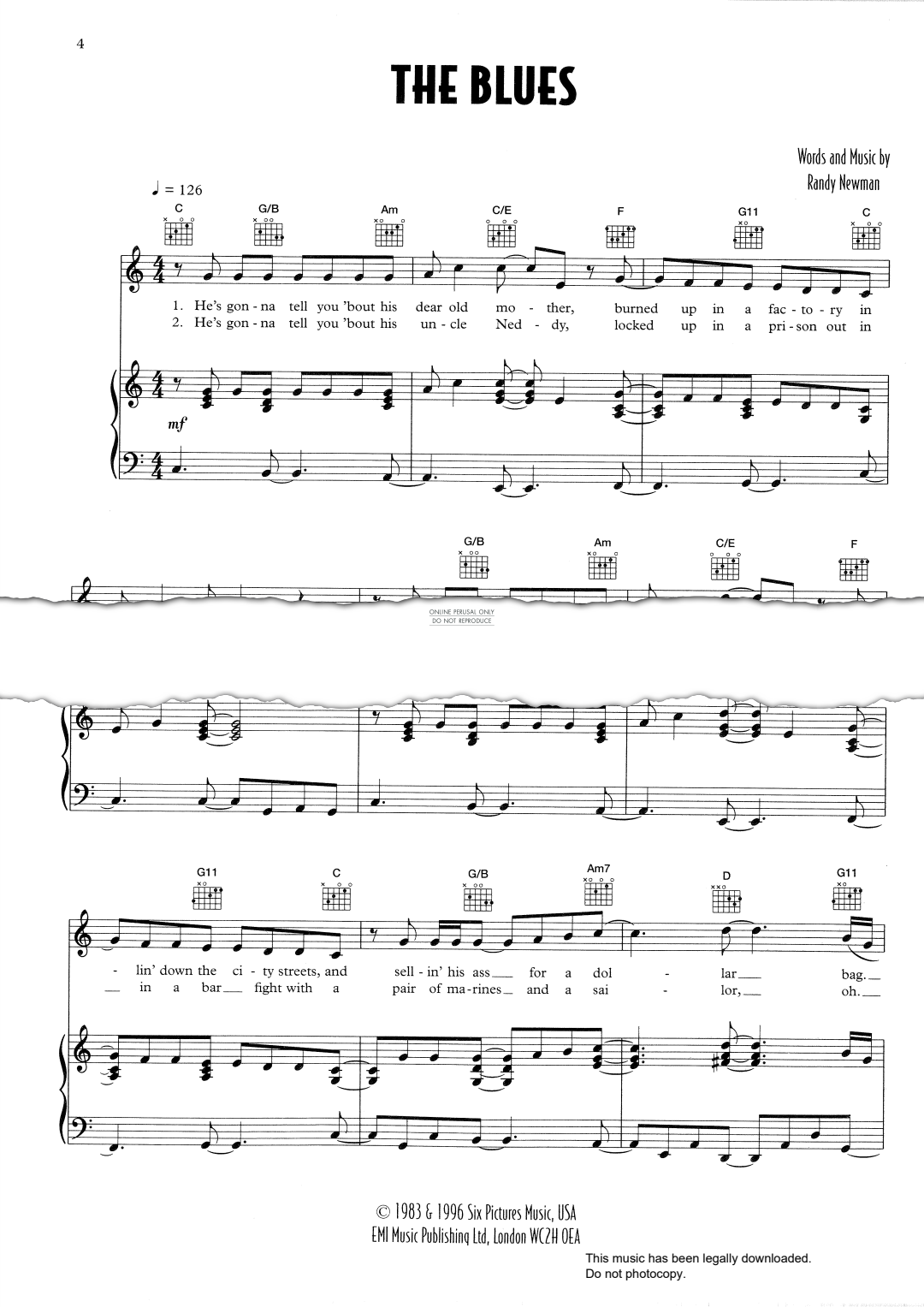 Product gallery: Page 1 of 1 The Blues, Randy Newman