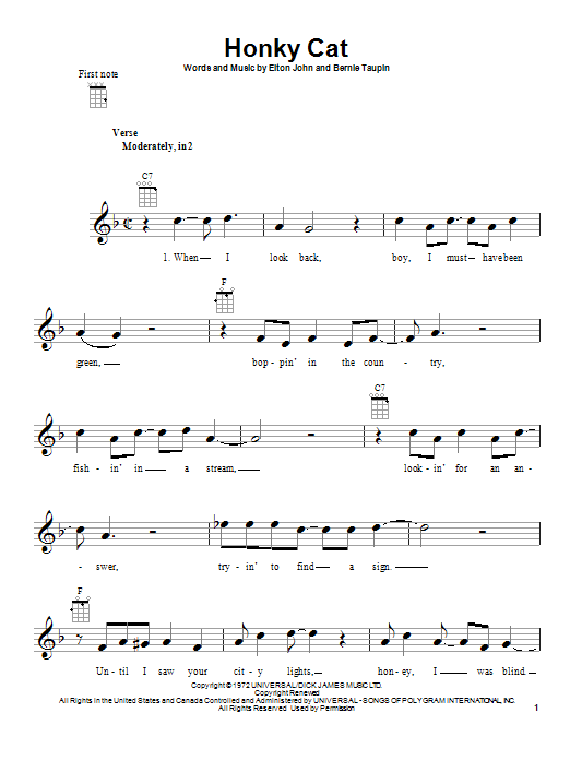 Product gallery: Page 1 of 1 Honky Cat, Elton John