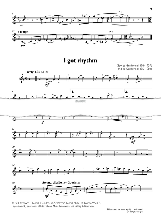Product gallery: Page 1 of 1 I Got Rhythm, George Gershwin