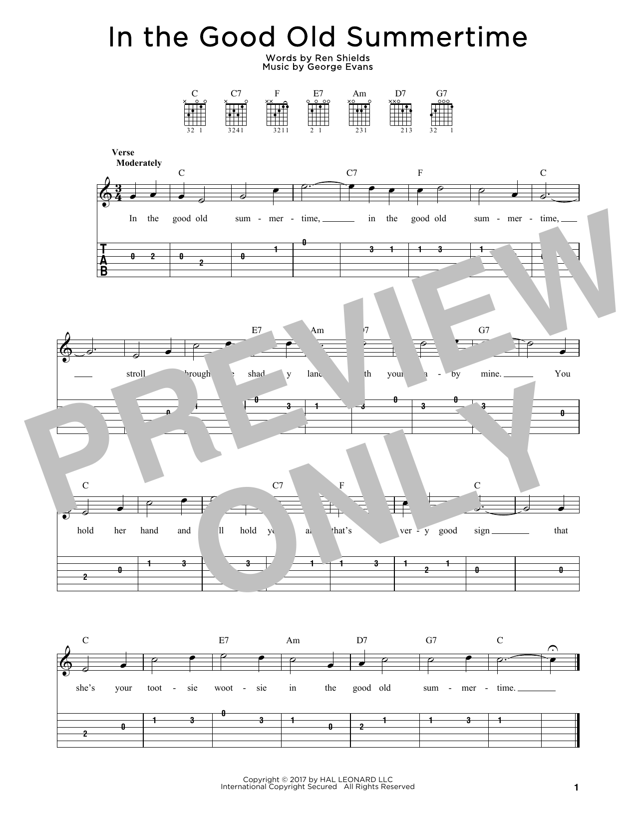 Product gallery: Page 1 of 1 In The Good Old Summertime, Ren Shields and George Evans