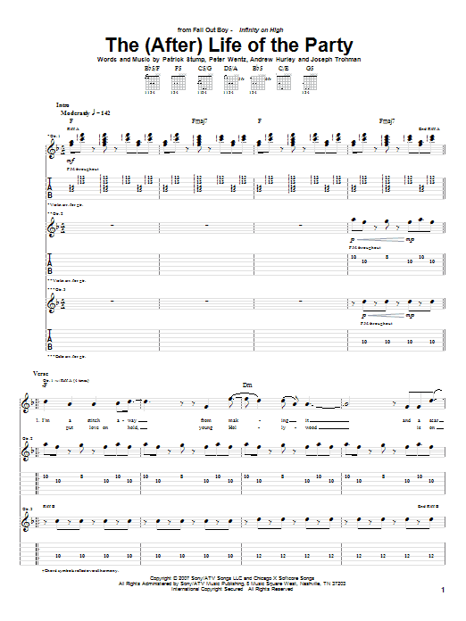 Product gallery: Page 1 of 1 The (After) Life Of The Party, Fall Out Boy