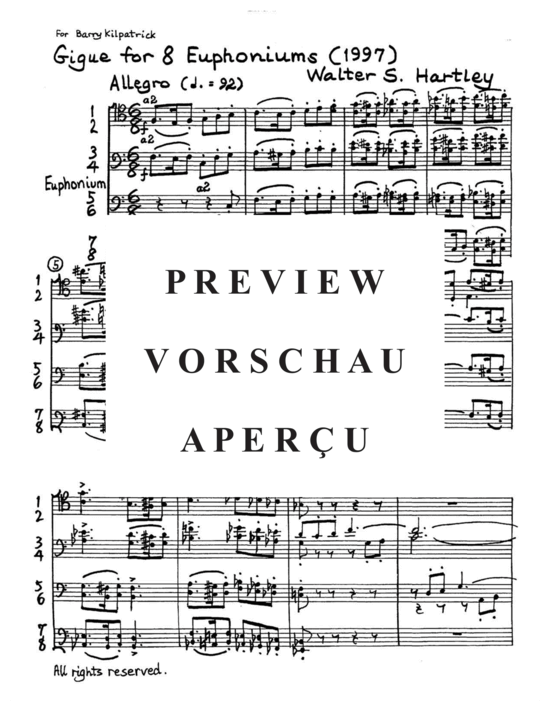 Produktgalerie: Seite 7 von 21 Intrada and Gigue , , (Euphonium Ensemble 8 Euphoniums)