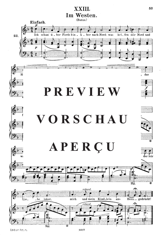 Product picture to: Im Westen, Op.25 No.23Robert Schumann