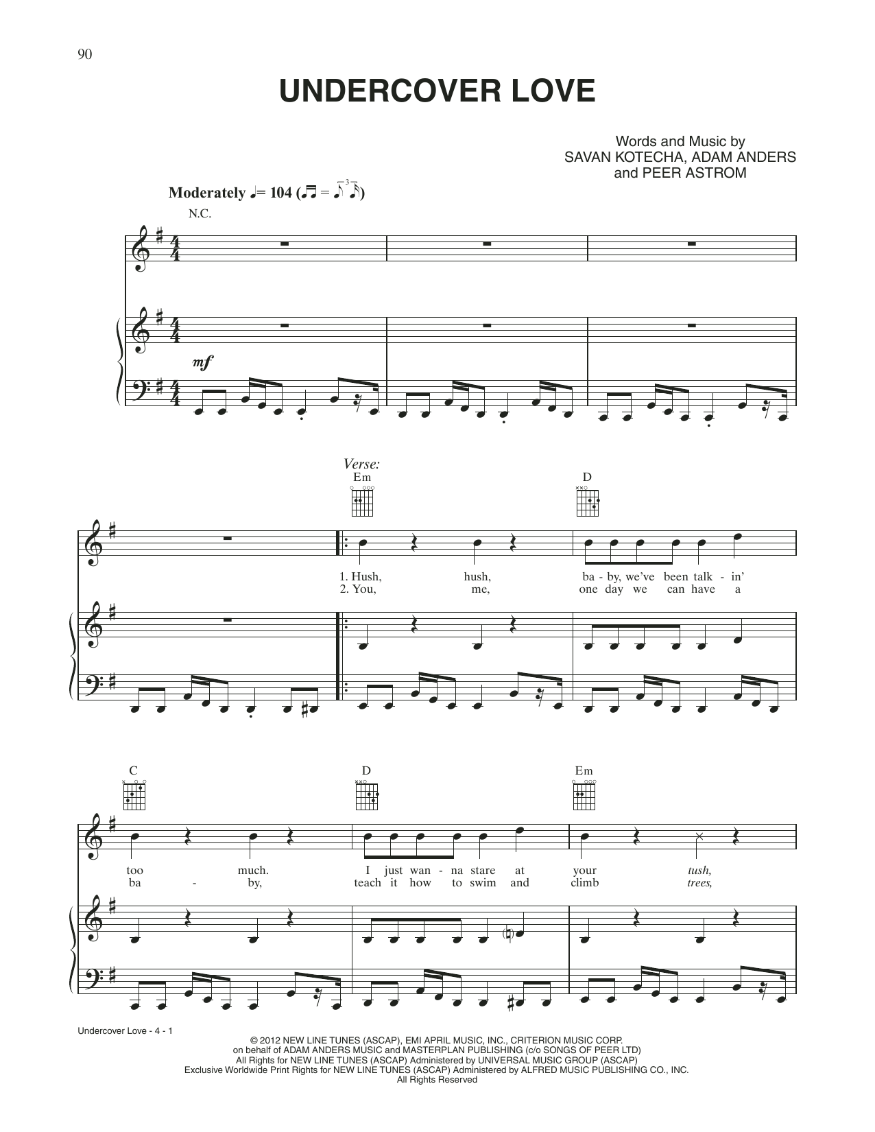Produktbild zu: Undercover Love (from Rock Of Ages)