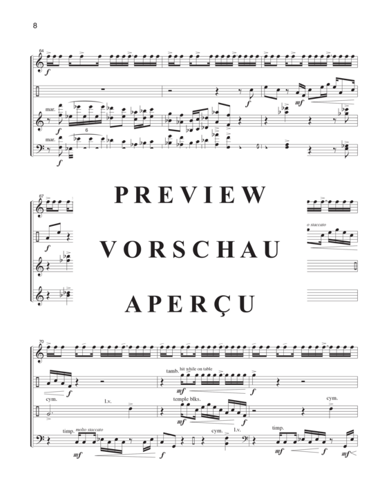 Product gallery: Page 11 of 21 Overture for Percussion , , (4 percussionists)