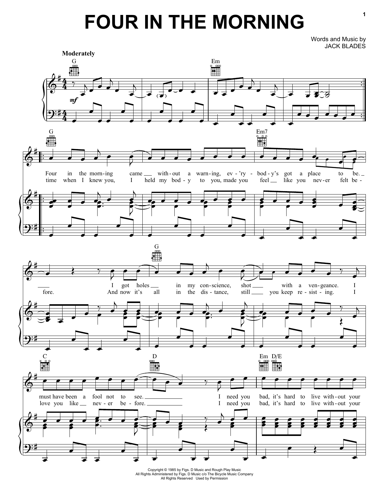 Produktbild zu:  Four In The Morning - Night Ranger