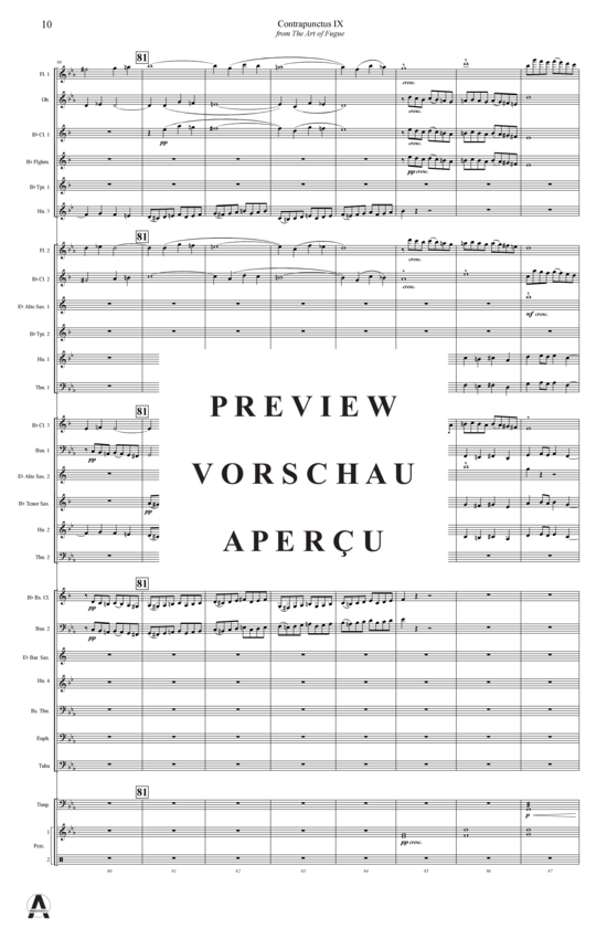 Produktgalerie: Seite 13 von 18 Contrapunctus 9 aus Kunst der Fuge , , (Concert Band)