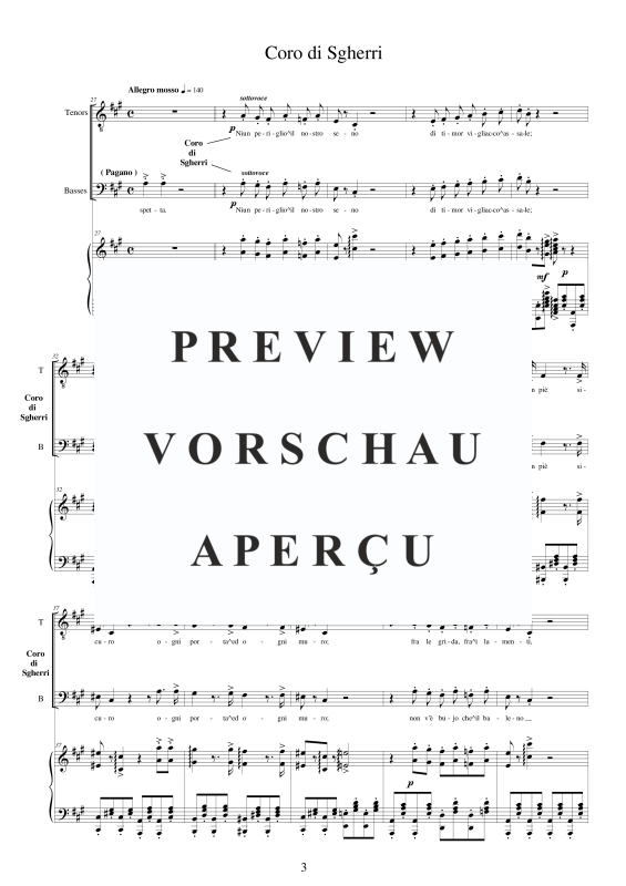 Produktgalerie: Seite 4 von 11 I Lombardi - (Act 1-V) Di perigli è piena l'opra, , Männerchor TBB und Klavier