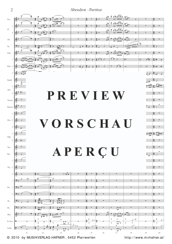 Product gallery: Page 7 of 11 Abendrot, , (large wind orchestra)