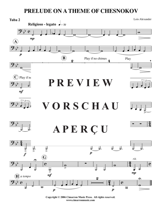 Product gallery: Page 11 of 11 Prelude , , (Tuba Quartet: 2x Baritone, 2xTuba)