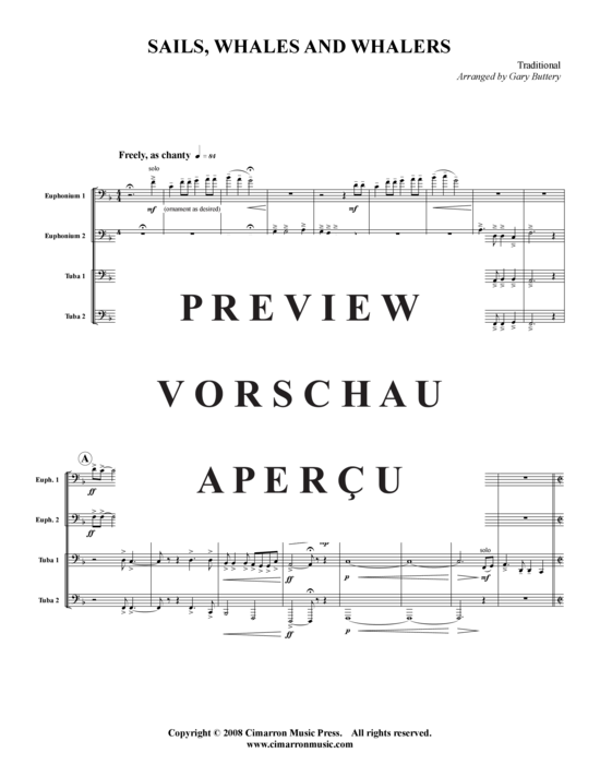 Product gallery: Page 8 of 21 Sails, Whales, and Whalers 3 Stücke , , (Tuba Quartet: 2x Baritone, 2xTuba)