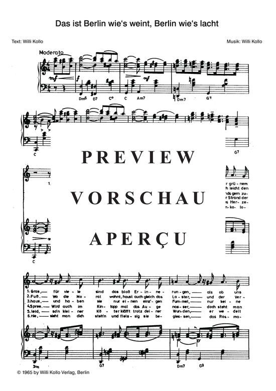 Produktgalerie: Seite 4 von 4 Das ist Berlin wies weint, Berlin wies lacht, 	, Klavier und Gesang