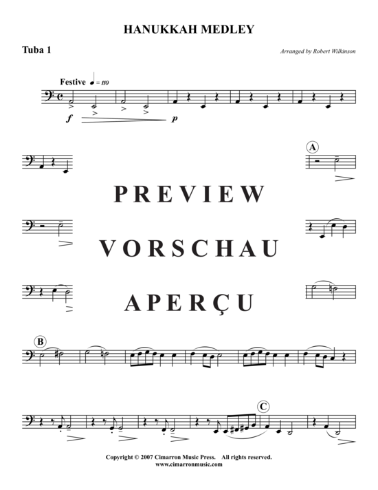 Product gallery: Page 13 of 16 Hanukkah Medley , , (Tuba Quartet: 2x Baritone, 2xTuba)