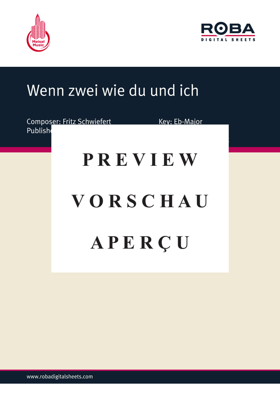 Produktgalerie: Seite 2 von 4 Wenn zwei wie du und ich, , Klavier und Gesang