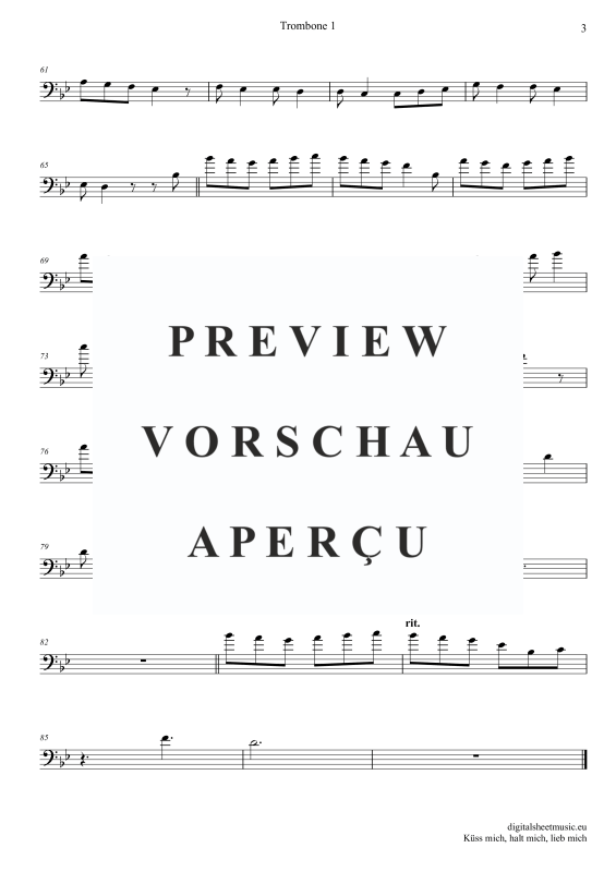 Produktgalerie: Seite 9 von 11 Küss Mich, Halt Mich, Lieb Mich, Egli, Beatrice, (Posaunen Trio + Klavier)