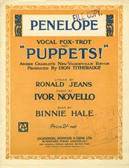 cover: Penelope (from 'Puppets'), Binnie Hale, Gesang, Klavier