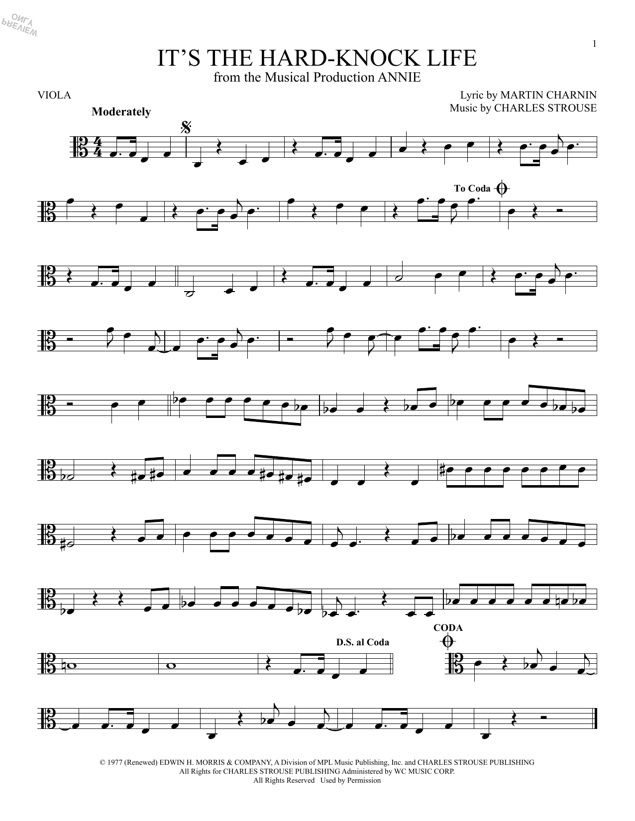 Product gallery: Page 1 of 1 It's The Hard-Knock Life (from Annie), Charles Strouse