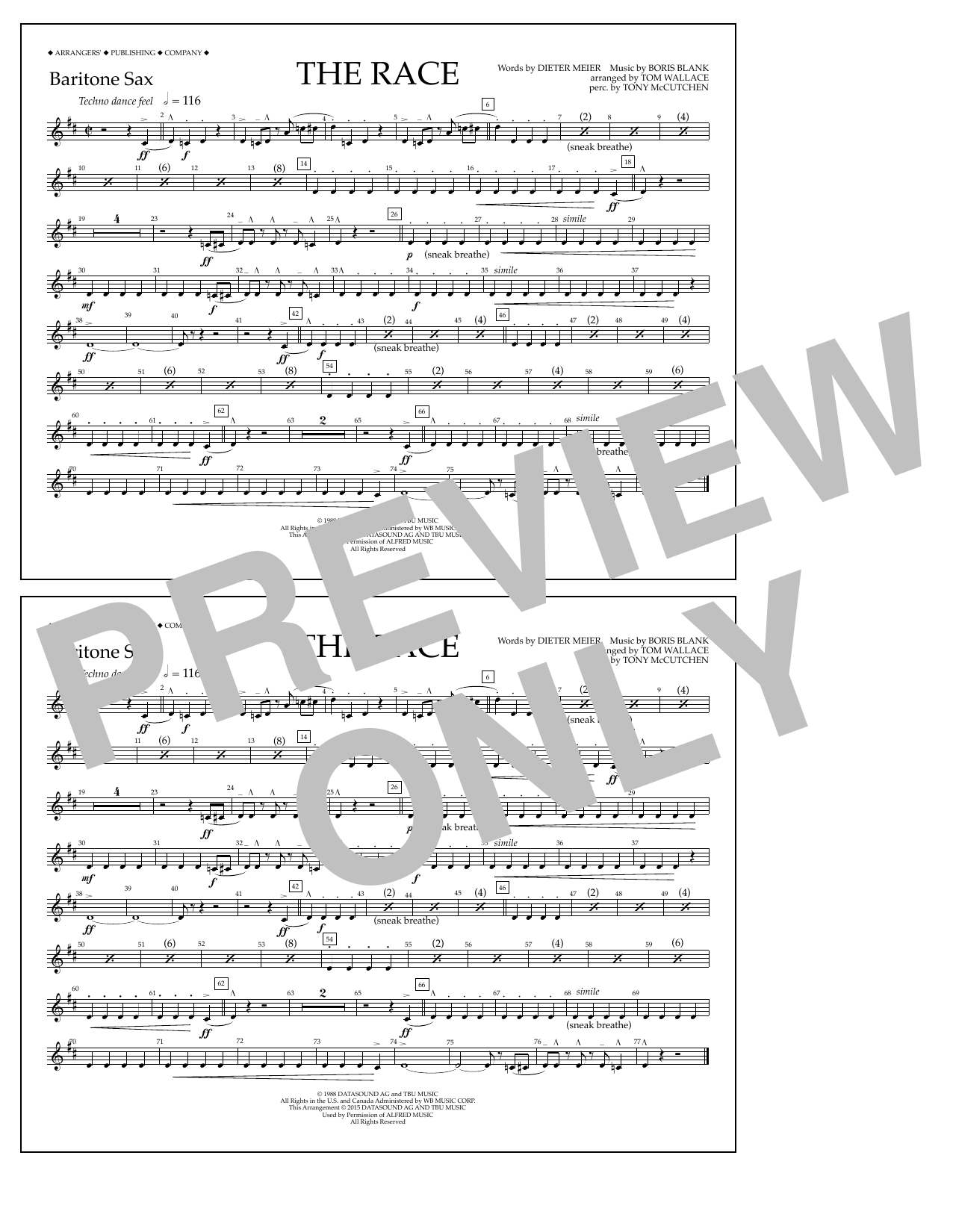 Product picture to: The Race - Baritone Sax