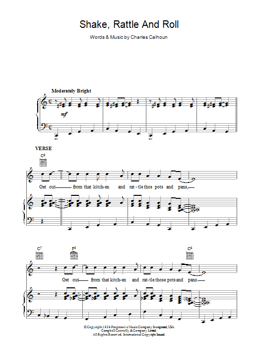Produktgalerie: Seite 1 von 1 Shake, Rattle And Roll, Bill Haley, Gesang, Gitarre, Klavier