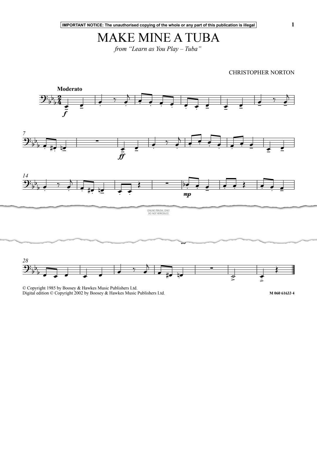 Produktgalerie: Seite 1 von 1 Make Mine A Tuba (from Learn As You Play Tuba), Christopher Norton, Klavier, Tuba