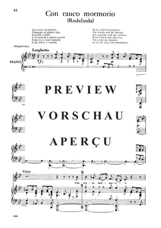 Product gallery: Page 2 of 5 Con rauco mormorio, , Alto Solo and Piano