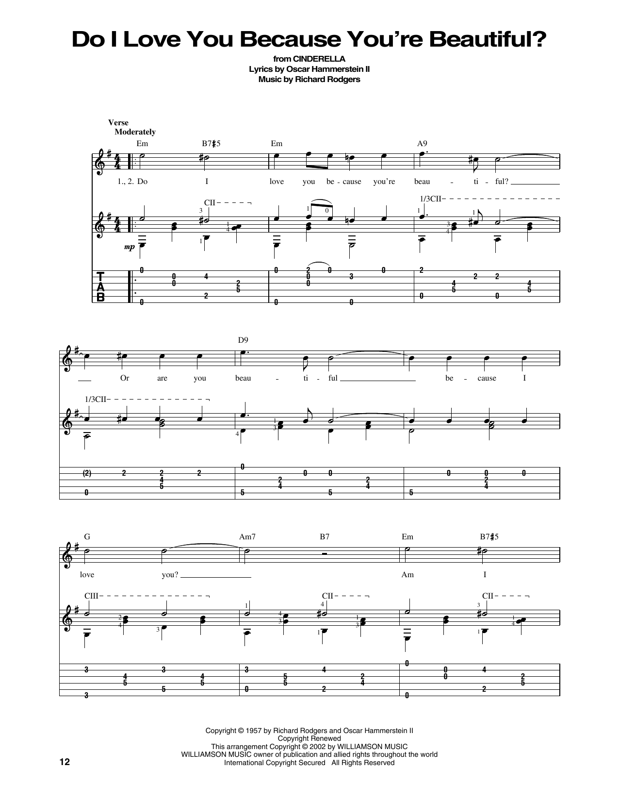 Produktbild zu:  Do I Love You Because You're Beautiful? (from Cinderella) - Rodgers & Hammerstein