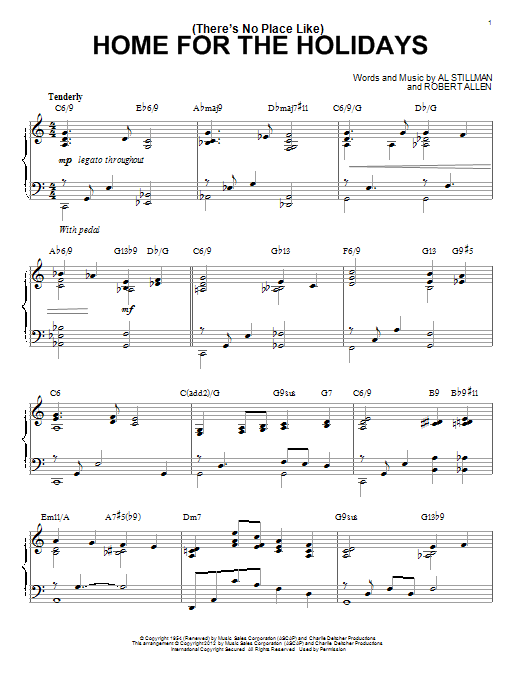 Product gallery: Page 1 of 1 (There's No Place Like) Home For The Holidays [Jazz version] (arr. Brent Edstrom), Perry Como
