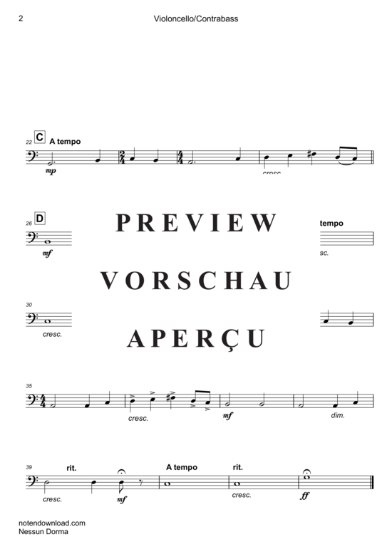 Produktgalerie: Seite 15 von 17 Nessun Dorma , , (Streicher Quintett/Ensemble)
