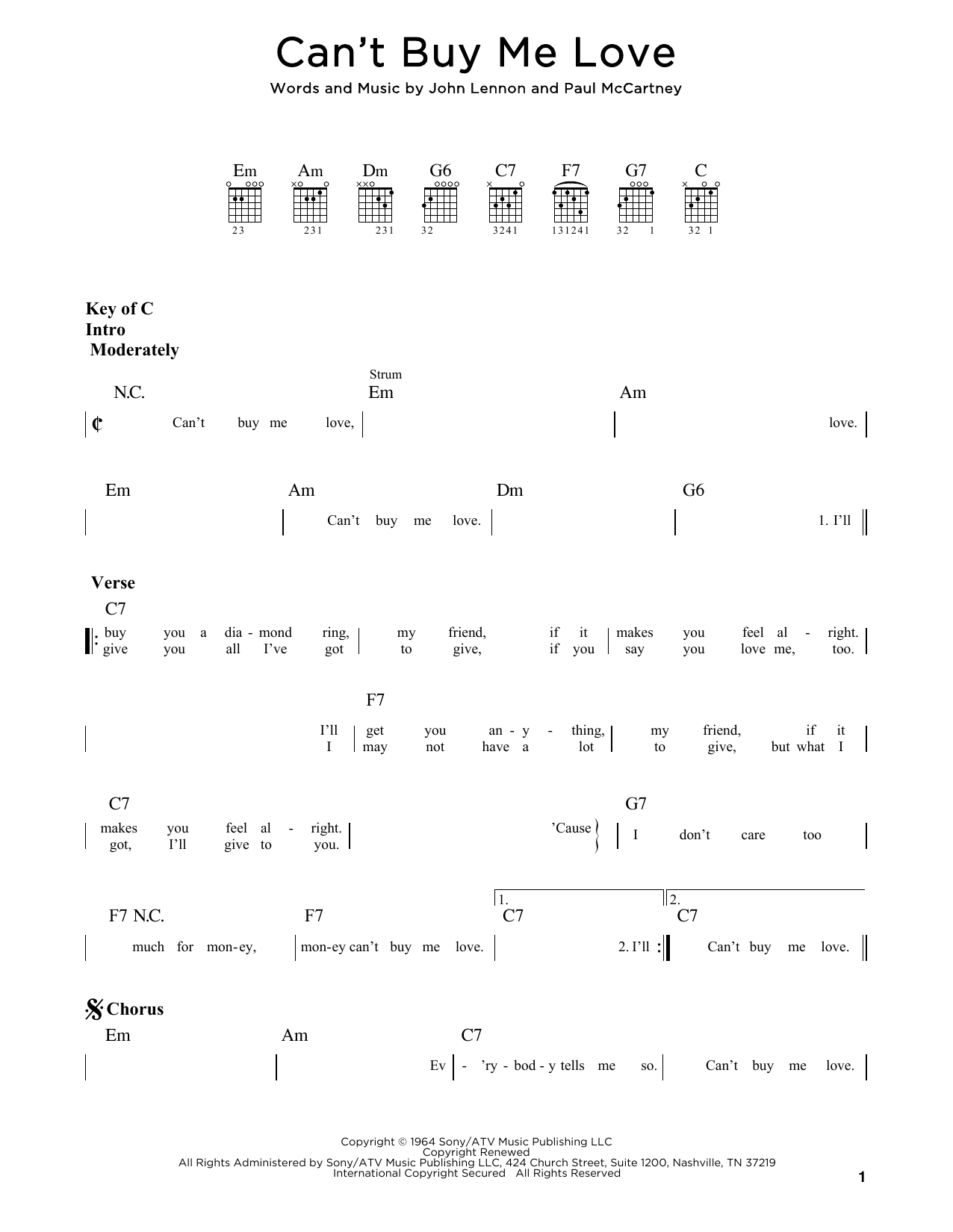 Produktgalerie: Seite 1 von 1 Can't Buy Me Love, The Beatles, Gitarre