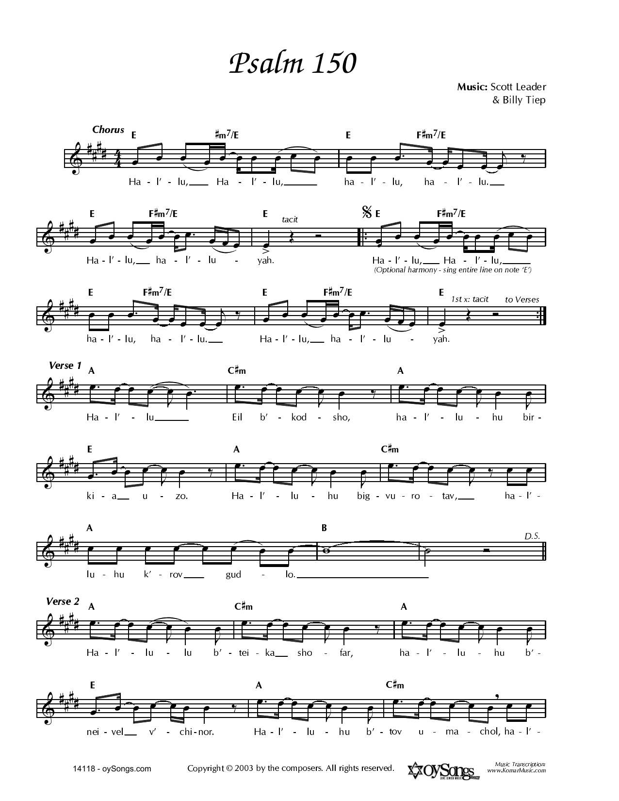 Product gallery: Page 1 of 1 Psalm 150, Billy Tiep