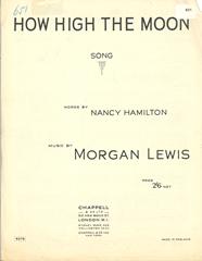 cover: How High The Moon, Morgan Lewis
