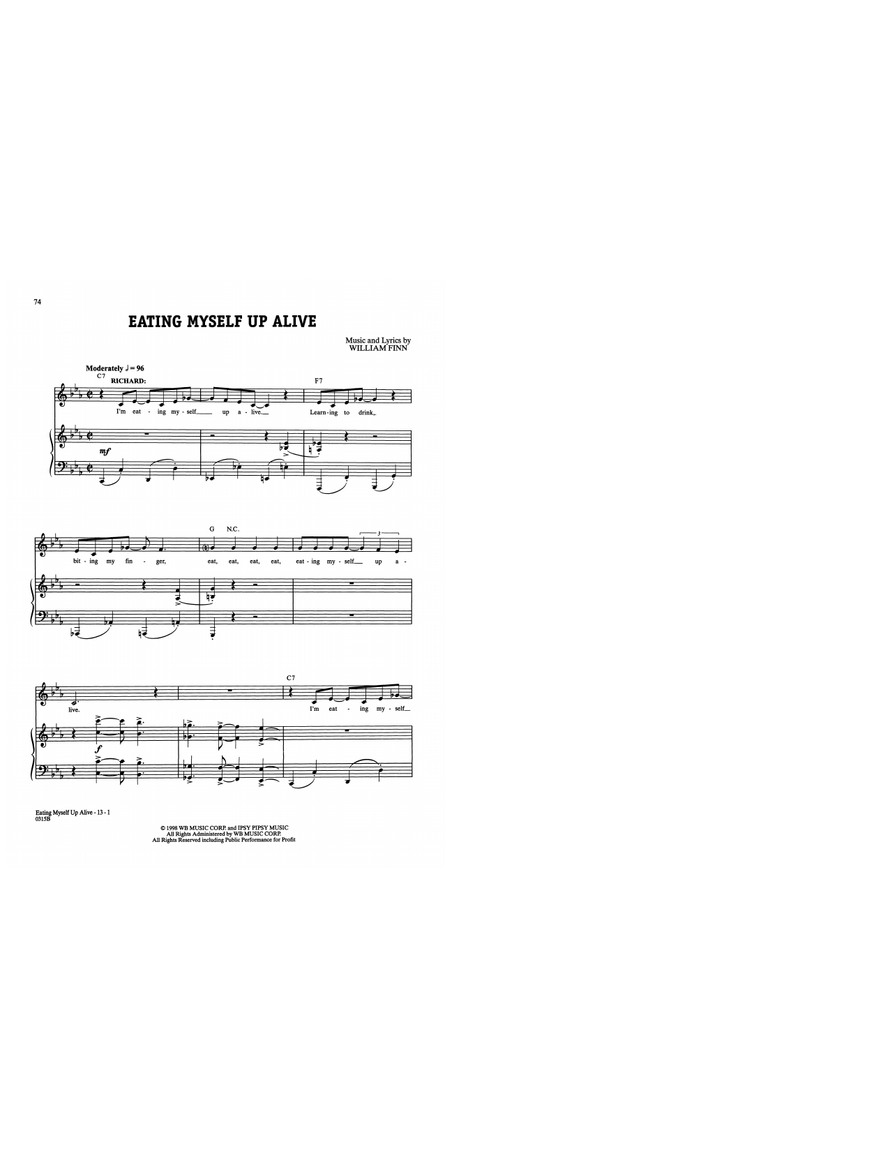 Produktbild zu: Eating Myself Up Alive (from A New Brain)