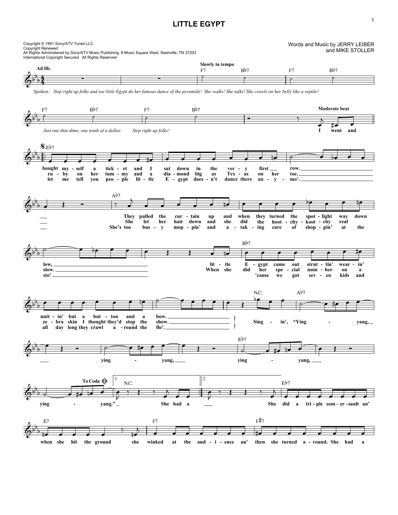 Produktgalerie: Seite 1 von 1 Little Egypt, The Coasters, Melodieinstrument