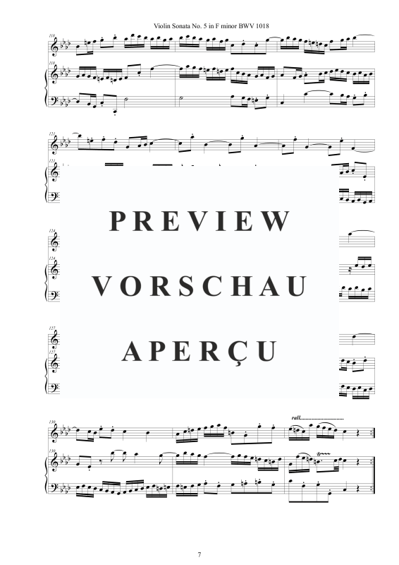 Produktgalerie: Seite 8 von 11 Violin Sonate Nr. 5 F-Moll BWV 1018, , Violine und Cembalo/Klavier