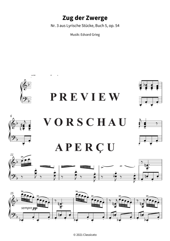 Product gallery: Page 4 of 11 Zug der Zwerge - Nr. 3 aus Lyrische Stücke, Buch 5, op. 54 , , Piano Solo