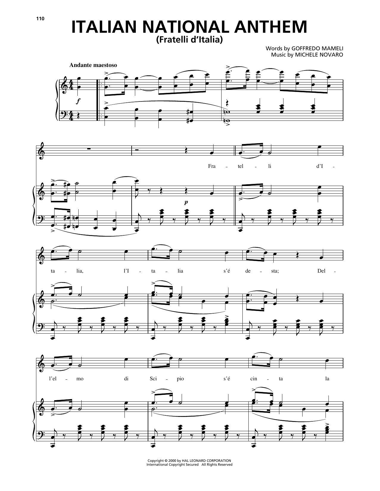 Product picture to: Italian National Anthem (Fratelli d'Italia)