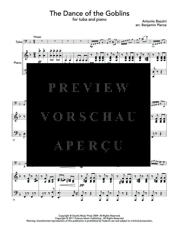 Product gallery: Page 5 of 11 Dance of the Goblins, The, , (tuba and piano)