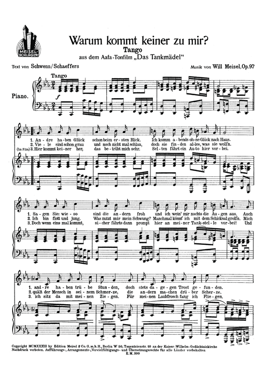 Produktbild zu: Warum kommt keiner zu mir?aus: Das Tankmädel (Film)